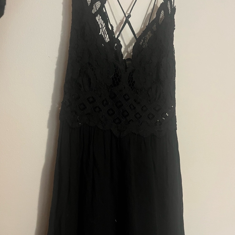 Free People Black Mini Dress - Picture 4 of 7